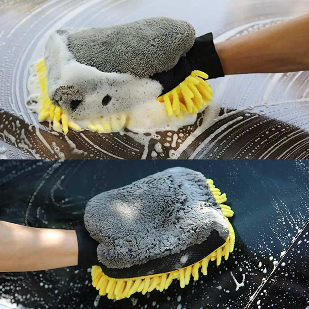 Car Wash Glove Coral Mitt Soft - огляд і ціна Detailing Brush Set