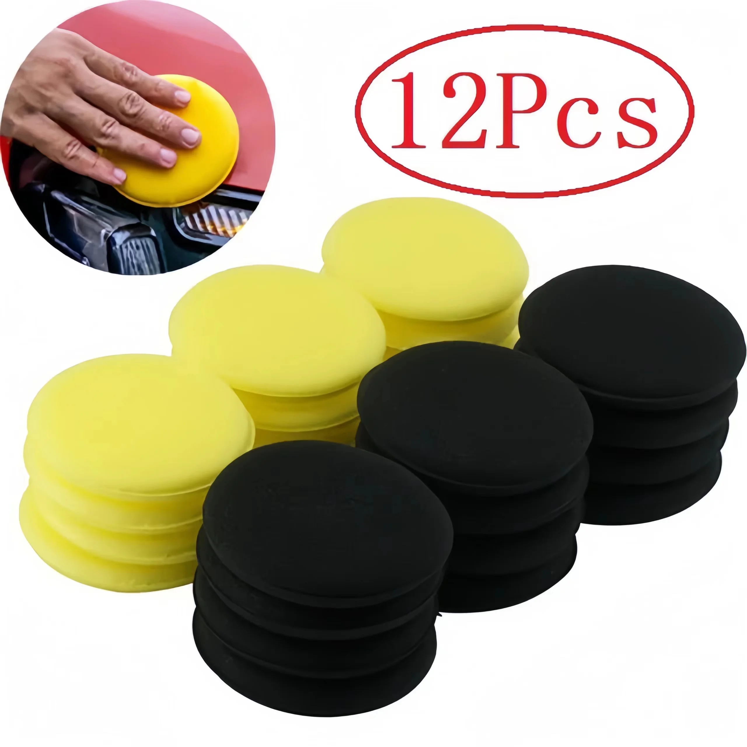 12Pcs Round Car Waxing Polish  - огляд і ціна Wax Applicator Pad
